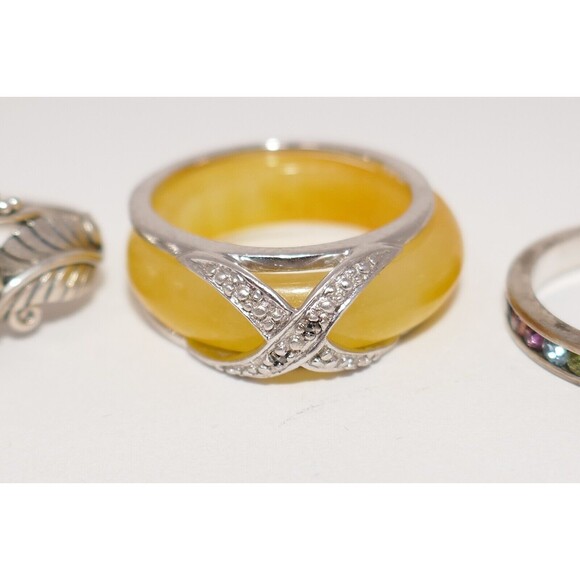 925 Sterling Silver Ring Lot Size 6-8.5 - Picture 5 of 12